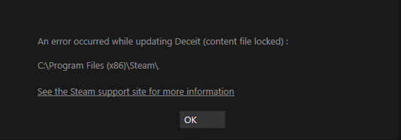 What Is the Steam Content File Locked Error