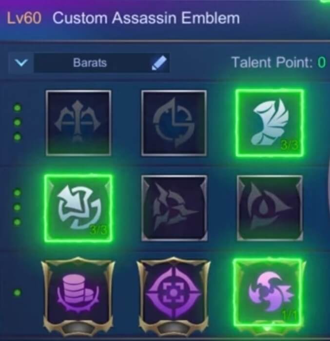 use Assassin Emblem for Barats
