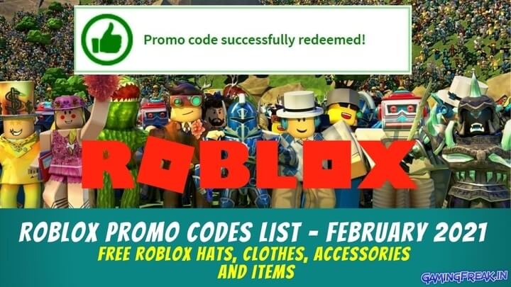 roblox accessories promo codes