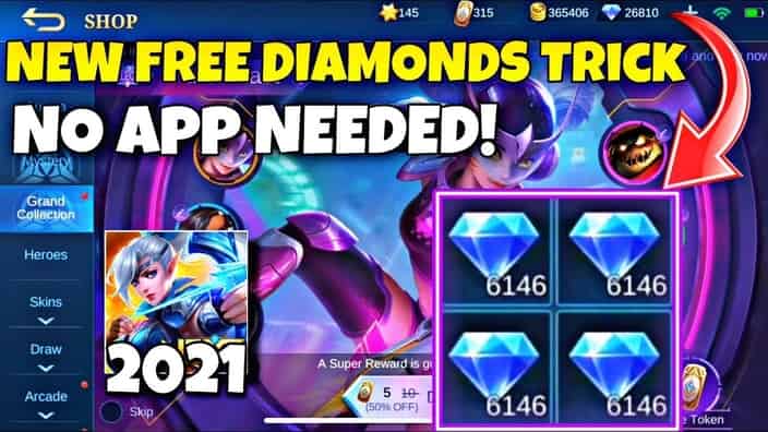 100% Working Tricks Free Diamond ML 2021 Legit